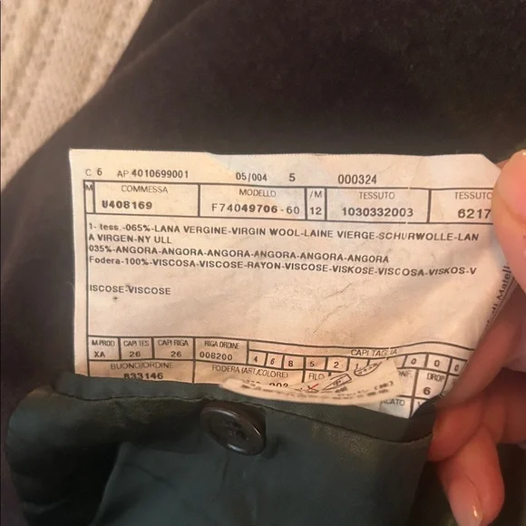 ARMANI dark grey overcoat - size 8 - Picture 4 of 5